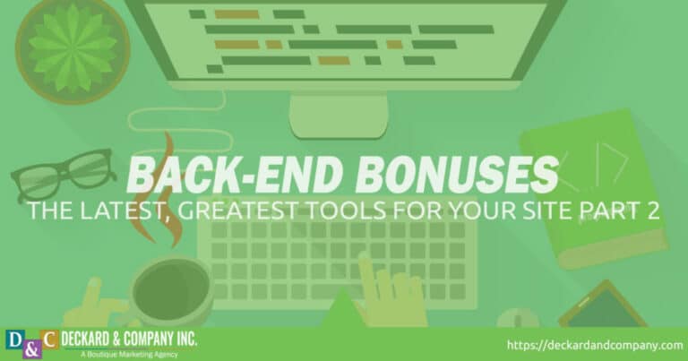 Back-end Bonuses