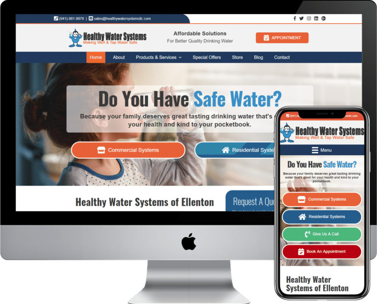 Water Treatment and systems WordPress web design and development