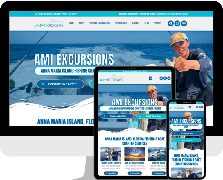 Florida Fishing Charter Website Design Agency Specializing in WordPress Web Design and Development by Deckard & Company