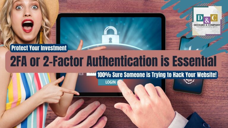 2FA or 2-Factor Authentication is Essential in todays online website world.