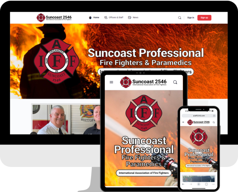 Firefighter and Fire Department website design & development by Deckard & Company, Inc.