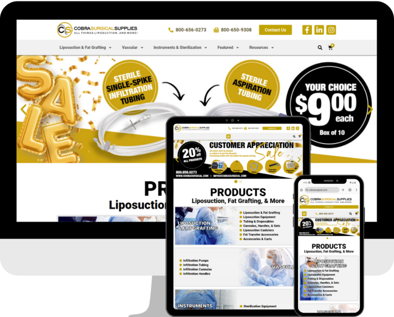Cobra Surgical E-Commerce WordPress and WooCommerce Website Design